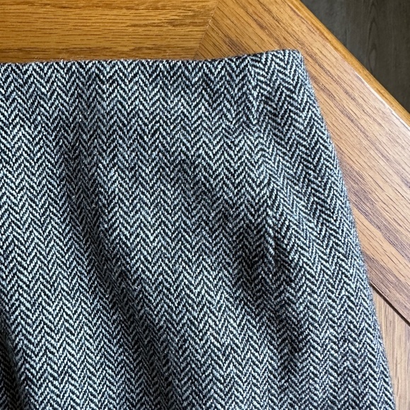 *LORD & TAYLOR* Petite Black x White Wool Pencil Skirt Size 8P - Picture 3 of 5